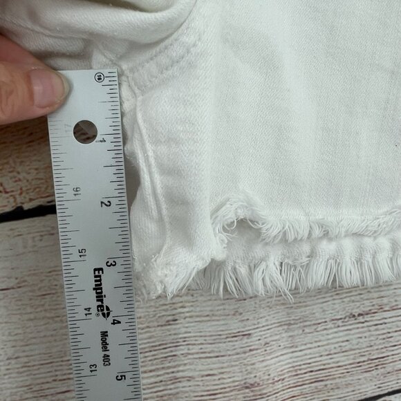 Velvet by Graham & Spencer Cut Off Denim Shorts Women's 31 White Anthropologie - Picture 8 of 8